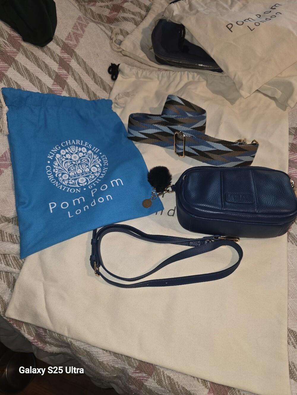 LIMITED EDITION Pom Pom London King Charles Coronation Bag - Picture 7 of 16